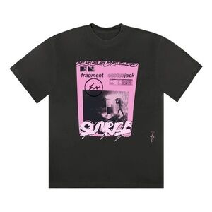 Cactus Jack by Travis Scott For Fragment Pink Sunrise Tee Black